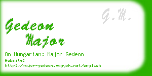 gedeon major business card